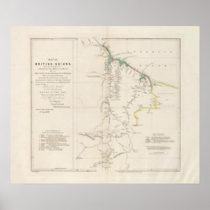 Affiches Map of British Guiana