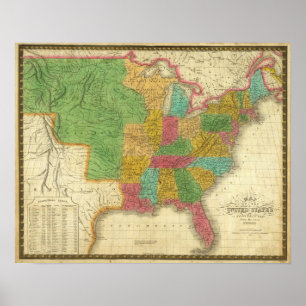 Affiches Map of the United States 2