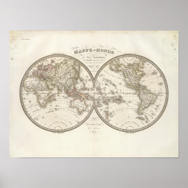 Affiches Mappemonde - Carte du monde (Devant)