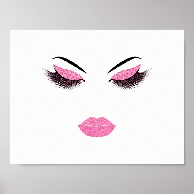 Affiches Maquillage avec effet parties scintillant (Devant)