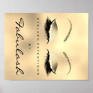 Affiches Maquillage Beauté Salon Nom Gold Parties scintilla