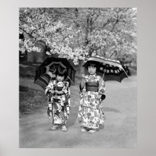 Affiches Marche de cerisier en fleurs, 1925