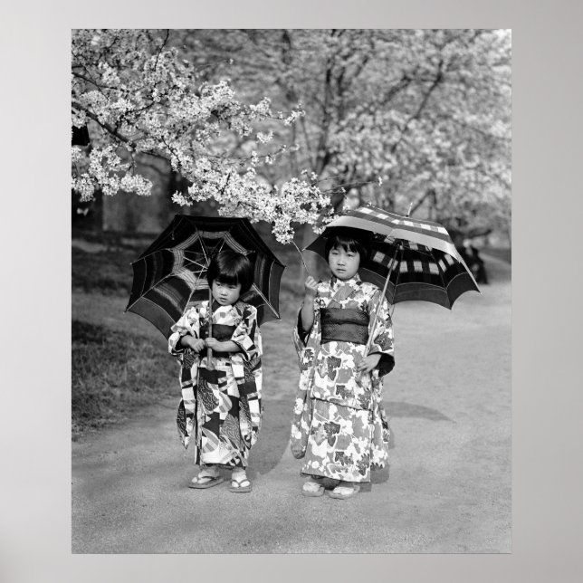 Affiches Marche de cerisier en fleurs, 1925 (Devant)