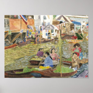 Affiches Marché de flottement Bangkok