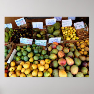 Affiches Marché de fruit de Honolulu