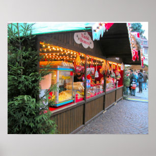 Affiches Marché de Noël Heidelberg, stable de Noël