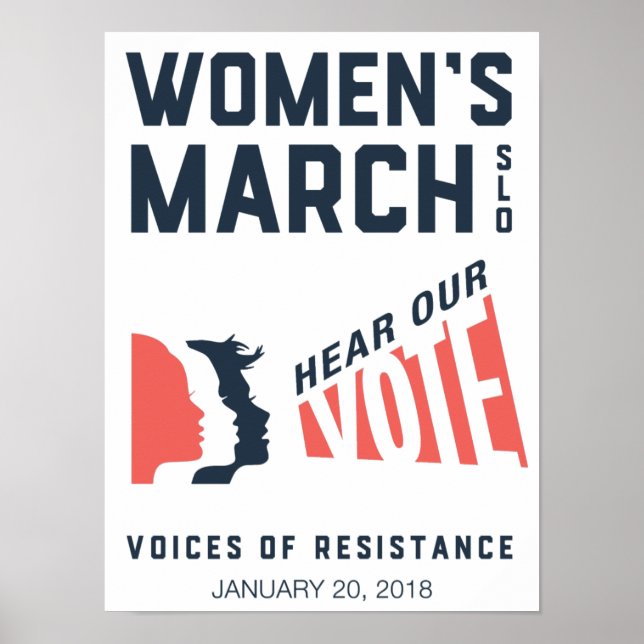 Affiches Marche des femmes SLO Janvier (Devant)