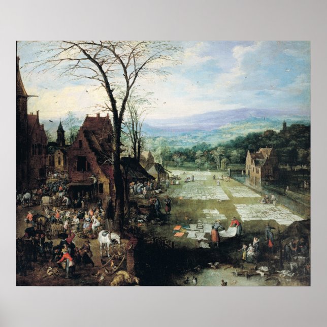 Affiches Marché et terrain de blanchiment, 1620-22 (Devant)