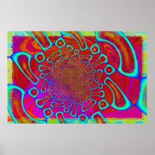 Affiches Marche' Sur Sun Shine Psychedelic 3D