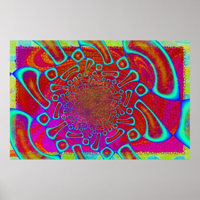 Affiches Marche' Sur Sun Shine Psychedelic 3D (Devant)