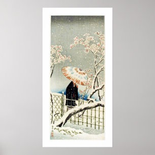 Affiches Marcher dans la neige Ukiyo-e