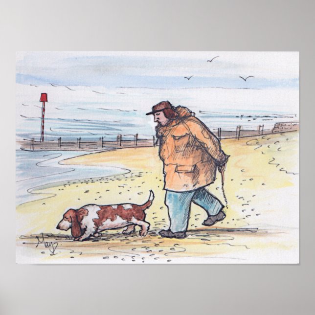 Affiches Marcher le chien - 02 (Devant)