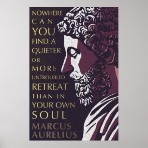 Affiches Marcus Aurelius cite : Un calme ou plus sans probl