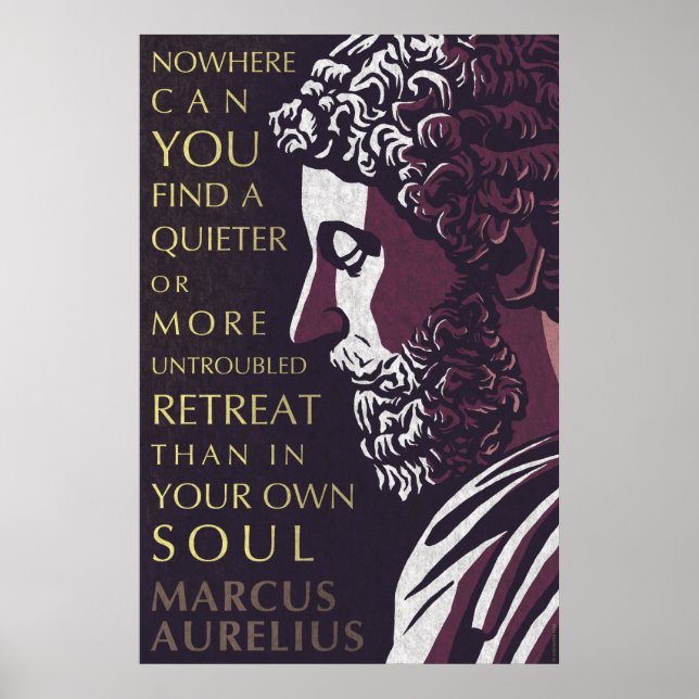Affiches Marcus Aurelius cite : Un calme ou plus sans probl (Devant)