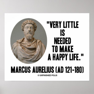 Affiches Marcus Aurelius Très Peu Nécessaire Faire Une Vie 