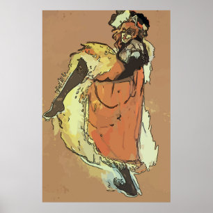 Affiches Mardi Gras Can Danseuse