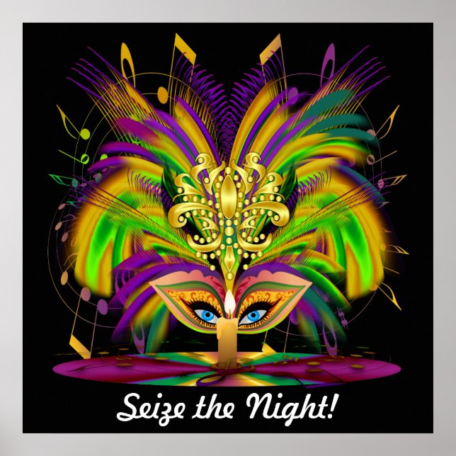 Affiches Mardi Gras Carnival Event S'il vous plaît voir les (Devant)