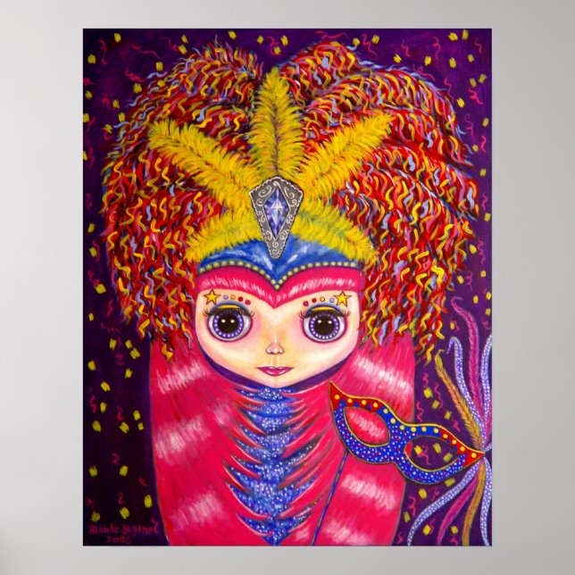 Affiches Mardi Gras Doll (Devant)