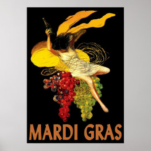 Affiches Mardi Gras Maid aux raisins
