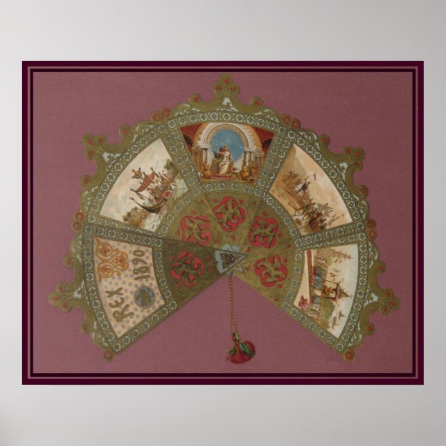 Affiches Mardi Gras Rex Ball 1890 (Devant)