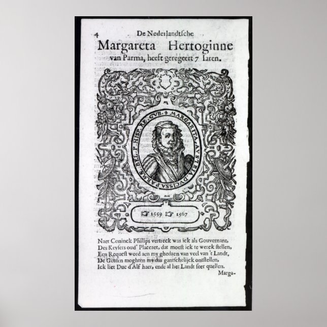 Affiches Margaret de Parme, gouverneur de la Pays-Bas (Devant)