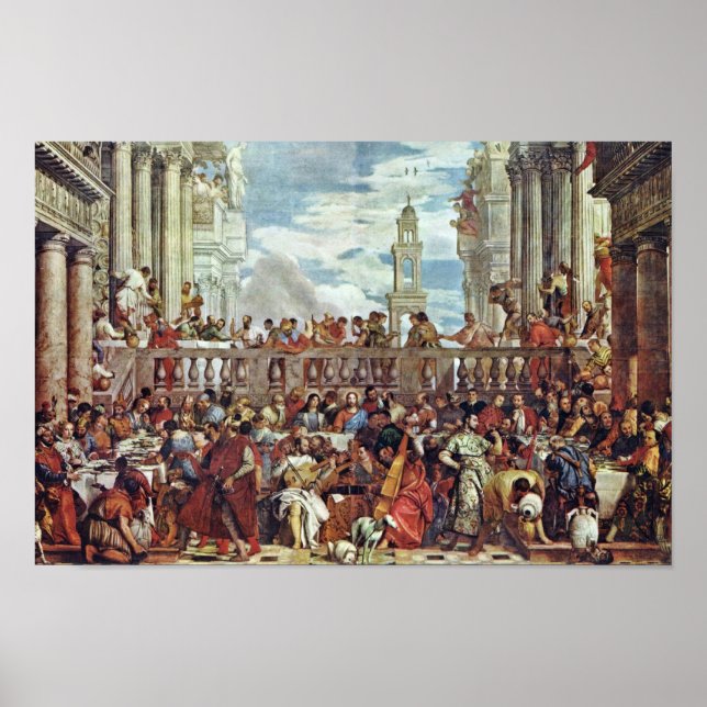 Affiches Mariage À Cana Par Veronese Paolo (Meilleure Quali (Devant)
