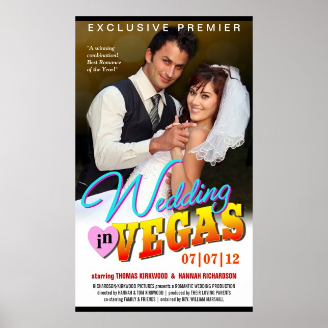 Affiches Mariage à Vegas - Modèle photo d'affiche de cinéma (Devant)