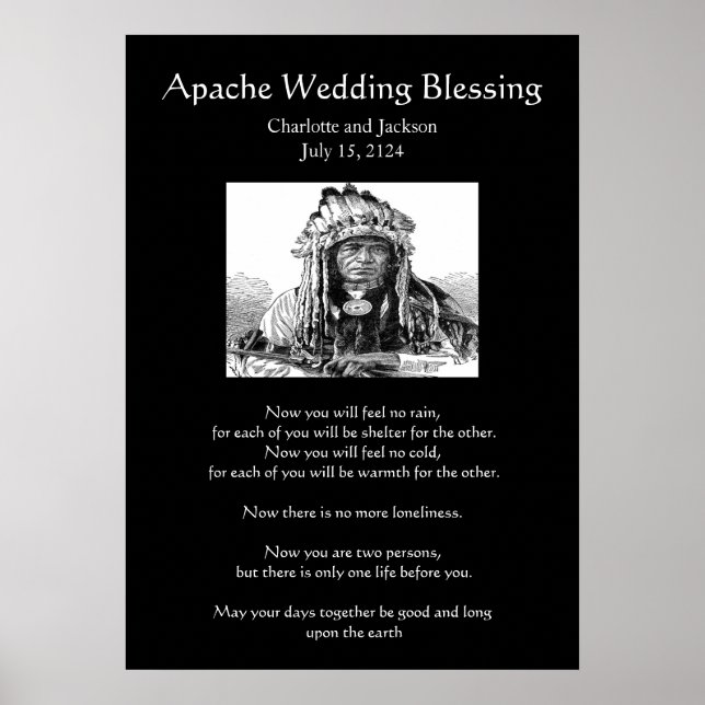 Affiches Mariage Apache Bénédiction Cheif (Devant)