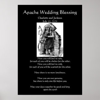 Affiches Mariage Apache Bénédiction Dakota-Sioux Cheif
