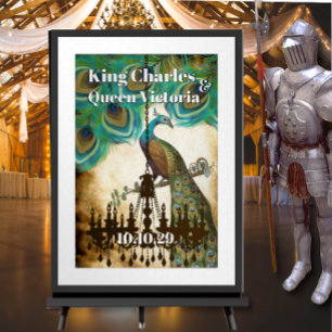 Affiches Mariage de la Renaissance médiévale de Peacock