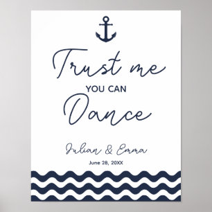 Affiches Mariage de marine nautique croyez-moi vous pouvez