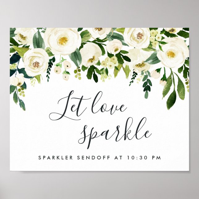 Affiches Mariage floral Albâtre Sparker Sendoff (Devant)