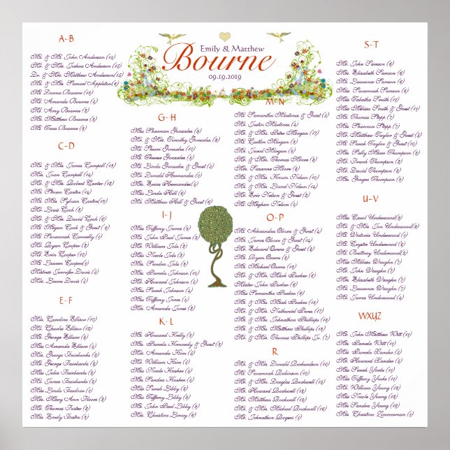 Affiches Mariage Inséparable Art nouveau (Devant)