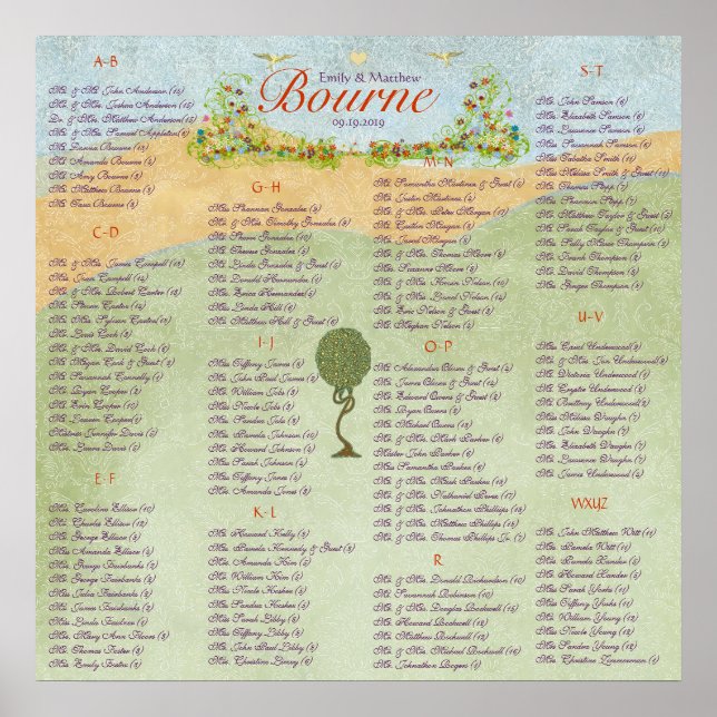 Affiches Mariage Inséparable Art nouveau (Devant)