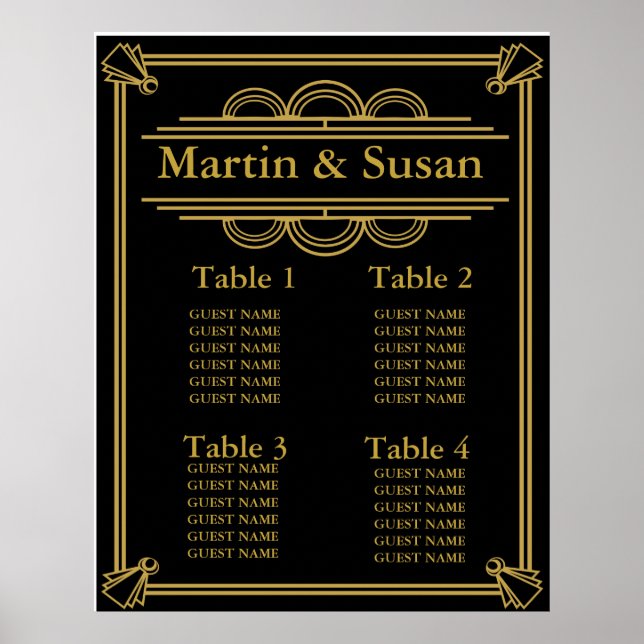Affiches MARIAGE OU TABLE DE PARTI PLANNER Collection Siège (Devant)