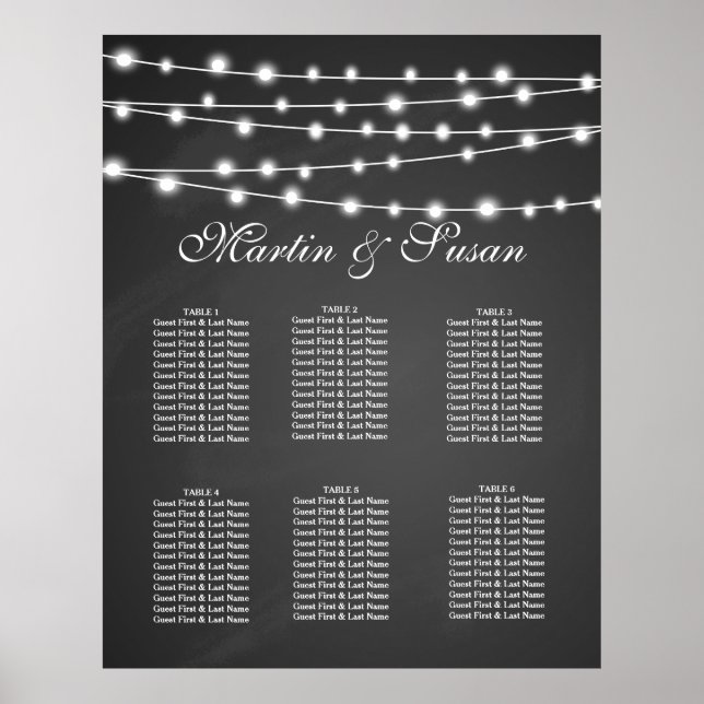 Affiches MARIAGE OU TABLE DE PARTI PLANNER Collection Siège (Devant)