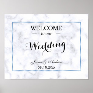 Affiches Mariage Romantique Boule de Marbre