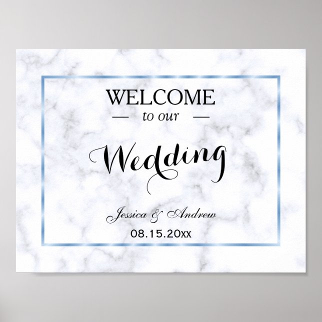 Affiches Mariage Romantique Boule de Marbre (Devant)