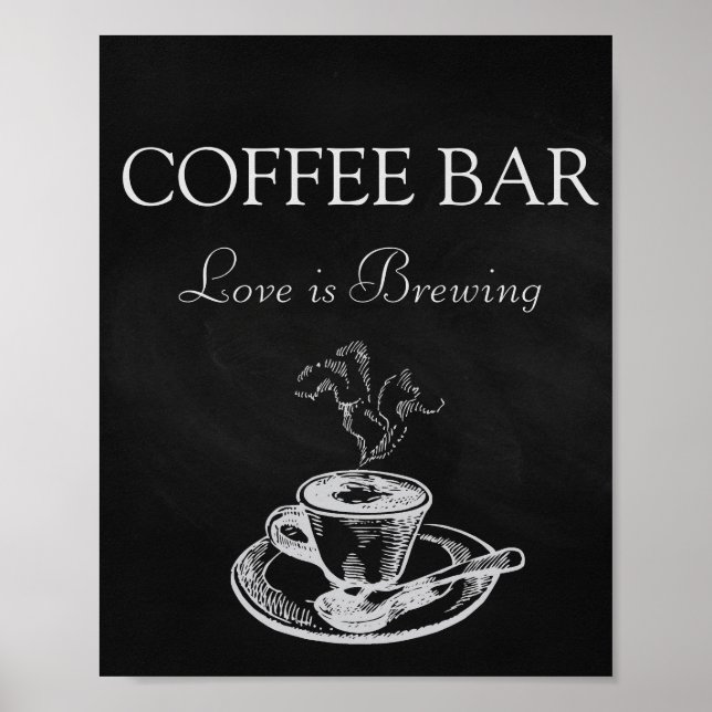 Affiches Mariage Signes Café Bar (Devant)