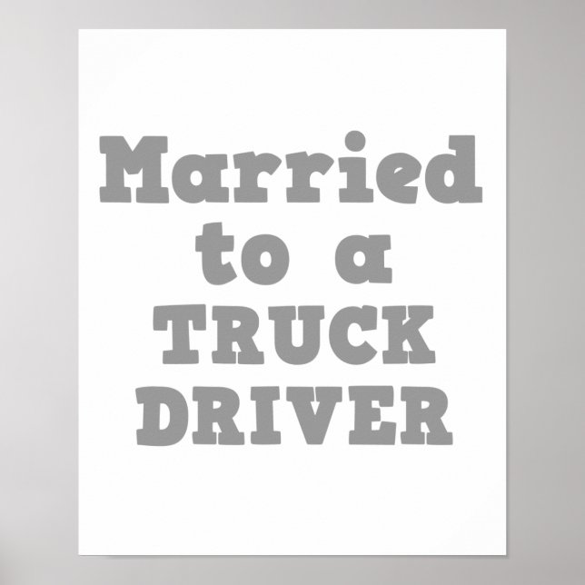 AFFICHES MARIÉ À UN PILOTE-CAMION (Devant)