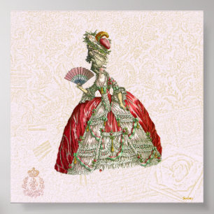 Affiches Marie Antoinette Canvas Giclee