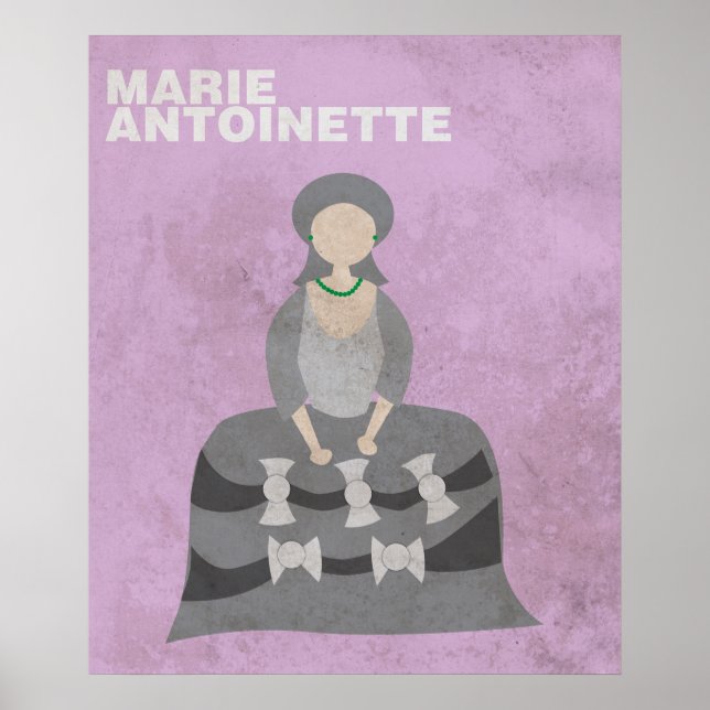 Affiches Marie Antoinette : Chiffres Historiques Minimalist (Devant)