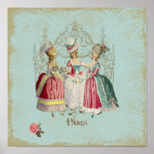Affiches Marie Antoinette Ladies Paris Imprimer
