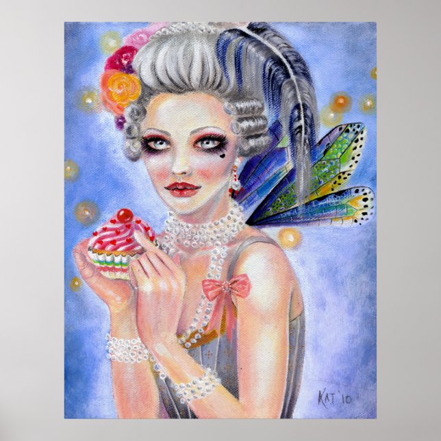 Affiches Marie Antoinette Qu'ils mangent du cupcake (Devant)