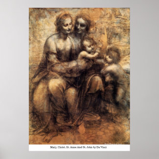 Affiches Marie, Christ, Sainte Anne Et Saint Jean par Da Vi