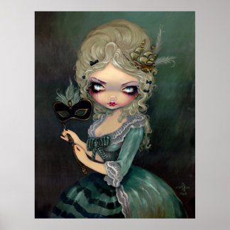 Affiches Marie Masquerade basse gothique Rococo Art Imprime