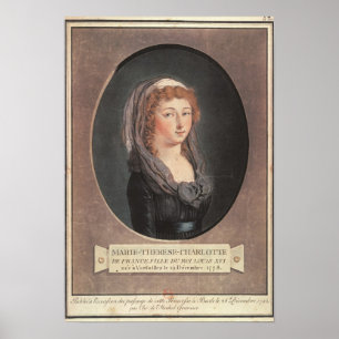 Affiches Marie-Therese-Charlotte De France âgée dix-sept