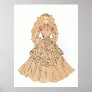 Affiches Mariée vintage