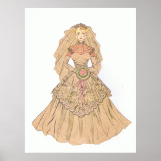Affiches Mariée vintage