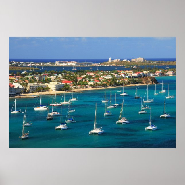 Affiches Marigot Harbour Waterfront, St. Martin (Devant)